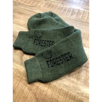 Pánské ponožky FORESTER - ponožky zimní silné Zelená 41-42