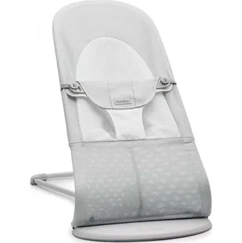 Hra na zahradu BABYBJÖRN lehátko Balance Soft Silver white mesh, světlá konstrukce