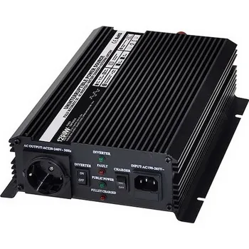 Měnič napětí Autonabíječka 12V/10A + měnič 1200W 12/230V, UPS, STM 35909