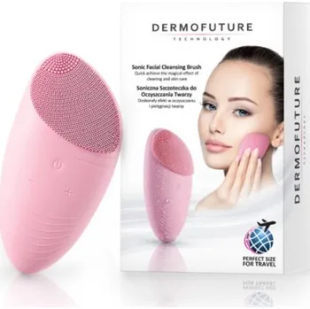Přípravek na čištění pleti a oči DermoFuture Sonický kartáček pro čištění pleti – fialový růžová
