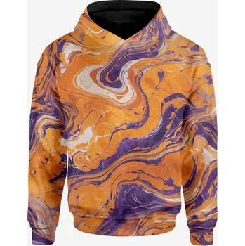 Dámská mikina UTOPY Pánská Dámská sportovní mikina Pumpkin Marble full print Velikost: L