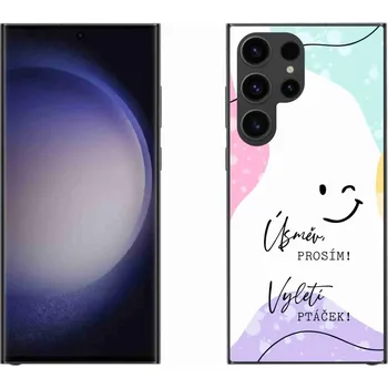 Pouzdro na mobilní telefon Gelový kryt mmCase na Samsung Galaxy S23 Ultra 5G - vtipný text 4 bílé pozadí