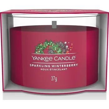 Svíčka Yankee Candle votiv ve skle/Sparkling Winterberry