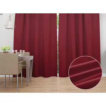 ubrus Saténový závěs LUX-055 Vínově červený 140x140 cm