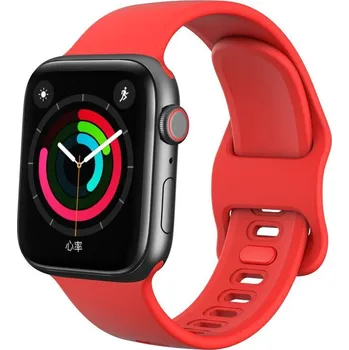 Příslušenství k chytrým hodinkám Tech-Protect Náhradní gumový řemínek pro Apple Watch (42/44mm), červený
