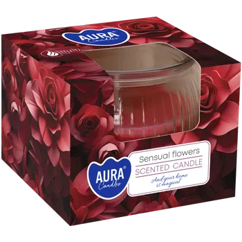 Svíčka Aura Vonná svíčka ve skle - Sensual Flowers Doba hoření: 18 h