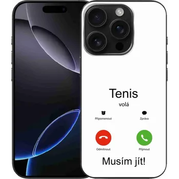 Pouzdro na mobilní telefon Gelový kryt mmCase na iPhone 16 Pro - tenis volá bílé pozadí
