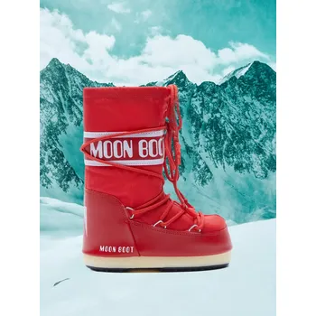 Dívčí zimní obuv Dětské sněhule Moon Boot Icon Nylon Red