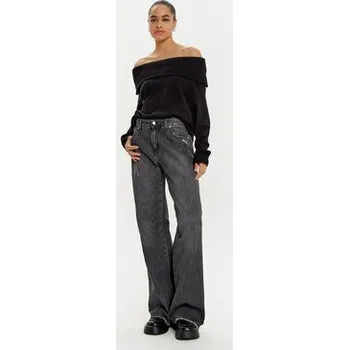 Haveone Jeansy PLS-M025 Šedá Wide Leg S