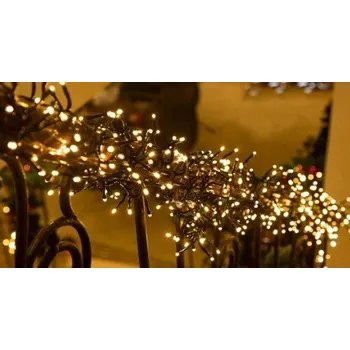 Vánoční dekorace DENR Vánoční světelný řetěz Girlanda 2000 LED se záblesky venkovní 40m Barva: Studená bílá