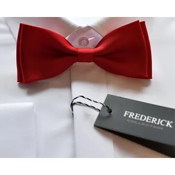 Pánský motýlek M1 - vzor 13 - ČERVENÝ - MATNÝ