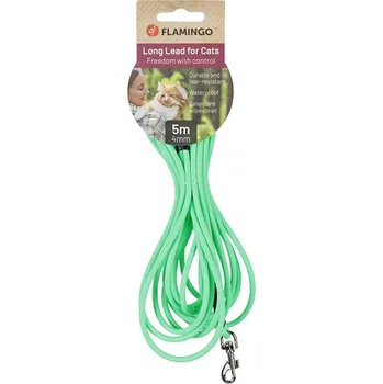 Hračka pro psa Stopovačka FLAMINGO Caspar Fluo gumové mátové 0,4x500cm