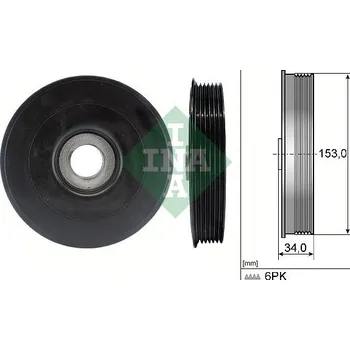 Řemenice, klikový hřídel INA 544 0079 10