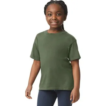 Chlapecké tričko Gildan Dětské triko G64000K Military Green M (116/134)