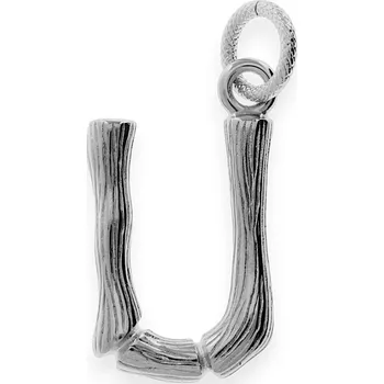 Souprava šperků MPM Ocelový unisex nerezový přívěsek "U" 70213 - stříbrné barvy