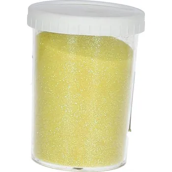 Textilie Glitry, sypké, třpytky, žlutá, 100g