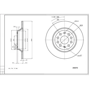 Brzdový kotouč Brzdový kotouč HART 250 372