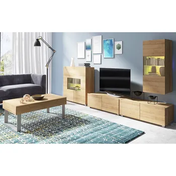 Obývací stěna Obývací stěna CALABRINI d | 300 cm | 5 dílů J | dub zlatý