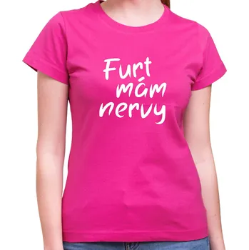 Pánské tričko Vtipné tričko - Furt mám nervy, Barva látky ružová, Střih Pánsky / UNISEX, Velikost XXL