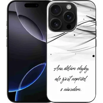 Pouzdro na mobilní telefon Gelový kryt mmCase na iPhone 16 Pro - citát bílé pozadí