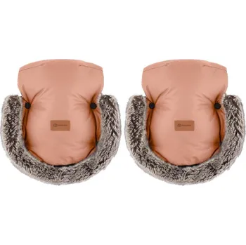 PETITE&MARS - Rukávníky na kočárek FURRY Pastel Peach