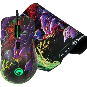 Myš Herní myš Marvo G932, 4000DPI, optika, černá + podložka G20 (PC)