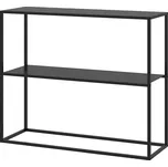 HOMCOM Konzolový stolek Předsíňový stolek Ocelový stolek se 2 úrovněmi a ochranou proti překlopení 90x30x75 cm pro vstupní prostor | Aosom.de