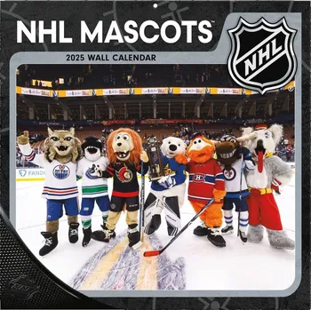 Kalendář JF Turner Kalendář NHL Mascots 2025 Wall Calendar