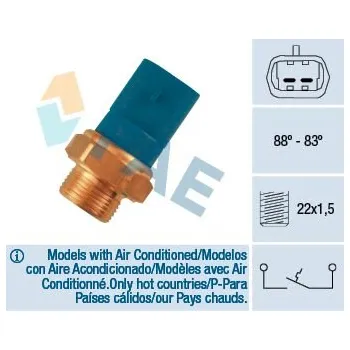 Ventilátor topení a klimatizace Teplotní spínač, větrák chladiče FAE 36260