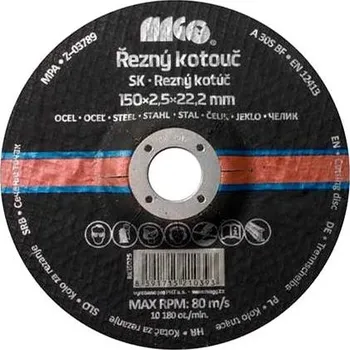 Brusný kotouč MAGG Řezný kotouč na kov 150x2,5x22,2mm RK15025