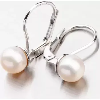 Náušnice Dámské náušnice bílé zlato 585 perly 358P-120184