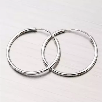 Náušnice Dámské náušnice bílé zlato 585 kruhy 23 mm 238-3006