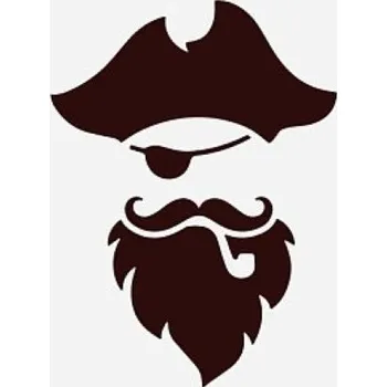 Plastová šablona, MOTIV PIRÁTI 2, 15x15 cm, 1 kus