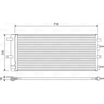Výparník klimatizace Kondenzátor, klimatizace VALEO 822618