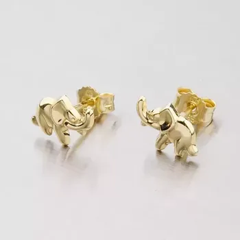 Náušnice Dětské náušnice žluté zlato 585 - sloni 203-0300