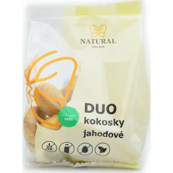 Natural Jihlava Sušenky DUO kokosky jahodové bez lepku, vajec a mléka, 150 g