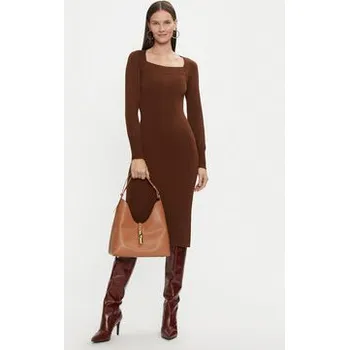 Dámské šaty Luisa Spagnoli Úpletové šaty Mandola 58510 Hnědá Regular Fit S