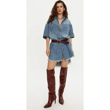 Dámské šaty One Teaspoon Džínové šaty 26541 Modrá Relaxed Fit XXS