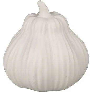 Dýně z porcelánu se zlatým stonkem bílá na postavení 8 x 8 cm