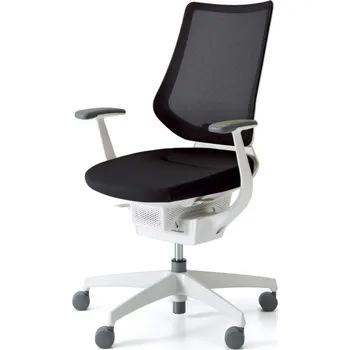 Kokuyo ING japonská aktivní židle GLIDER 360° síťovaná bílá kostra černá bílá