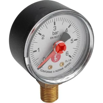 Ventil Manometr Giacomini připojení spodní, 3/8” 0-4 bar