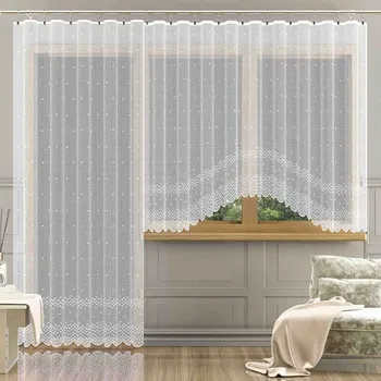 Záclona Žakarová kusová záclona MADISON jednobarevná bílá, výška 250 cm x šířka 180 cm (na dveře)
