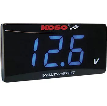 Voltmetr Koso SUPER SLIM modrý