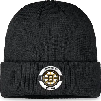 Čepice Fanatics Pánská zimní čepice Boston Bruins NHL Authentic Pro Training Camp Cuffed Knit Hat - Black