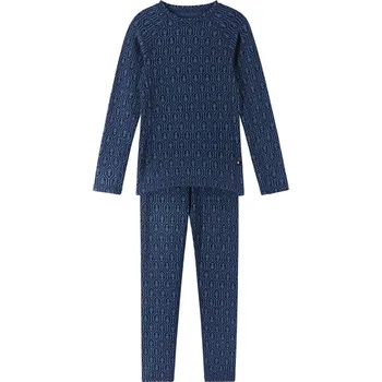 Set dětského termoprádla Dětské merino termoprádlo Reima Taival - Navy 6981 150