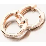 Dámské náušnice růžové zlato 585 zirkon kruhy DZF4104-CV-ZIR