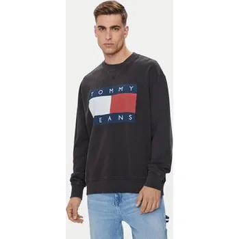 Pánská mikina Tommy Jeans Mikina Big Flag DM0DM19222 Černá Relaxed Fit M