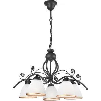 Žárovka Lustr na řetězu RETRO II 5xE27/60W/230V antracit