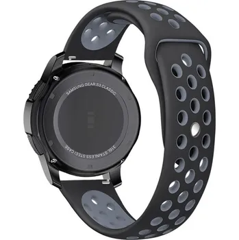 Příslušenství k chytrým hodinkám Tech-Protect SOFTBAND Gumový řemínek pro Samsung Galaxy Watch 46mm, Černo-šedý