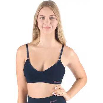 Dámské spodní prádlo GINA dámské podprsenka sportovní s vycpávkami, bez kostice, bezešvé, jednobarevné Eco Bamboo 07021P lékořice tomato L/XL